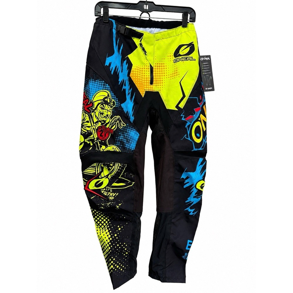 O'Neal Men's MX Motocross Pants 34 Neon Graphic Dirt Bike Racing ATV BMX NWT